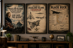 Falklands War Poster Set – Operation Black Buck & Vulcan B.2 – Set of 3 Military History Prints