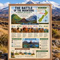 Tongariro – Battle of the Mountains Educational Poster | Māori Legends
