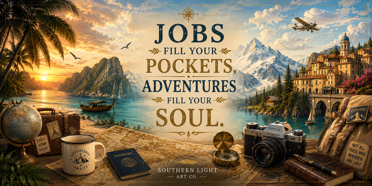 Jobs Fill Your Pockets Adventures Fill Your Soul Mug | Travel Quote Mug | Wanderlust Gift for Traveller