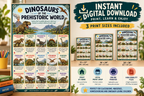 Educational Dinosaur Poster for Kids | Printable Digital Download | Dinosaur Classroom Wall Art