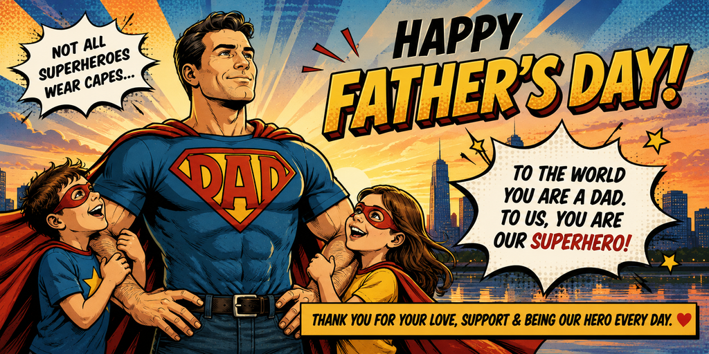 Superhero Dad Mug | Funny Father’s Day Gift | Comic Book Dad Mug