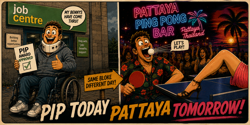PIP Today Pattaya Tomorrow Mug | Funny Thailand Holiday Gift | Cheeky Novelty Mug