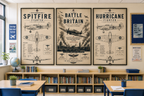 Battle of Britain RAF Aviation Print Set of  3